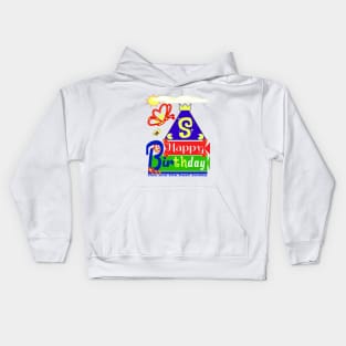 Happy Birthday Alphabet Letter (( S )) You are the best today Kids Hoodie